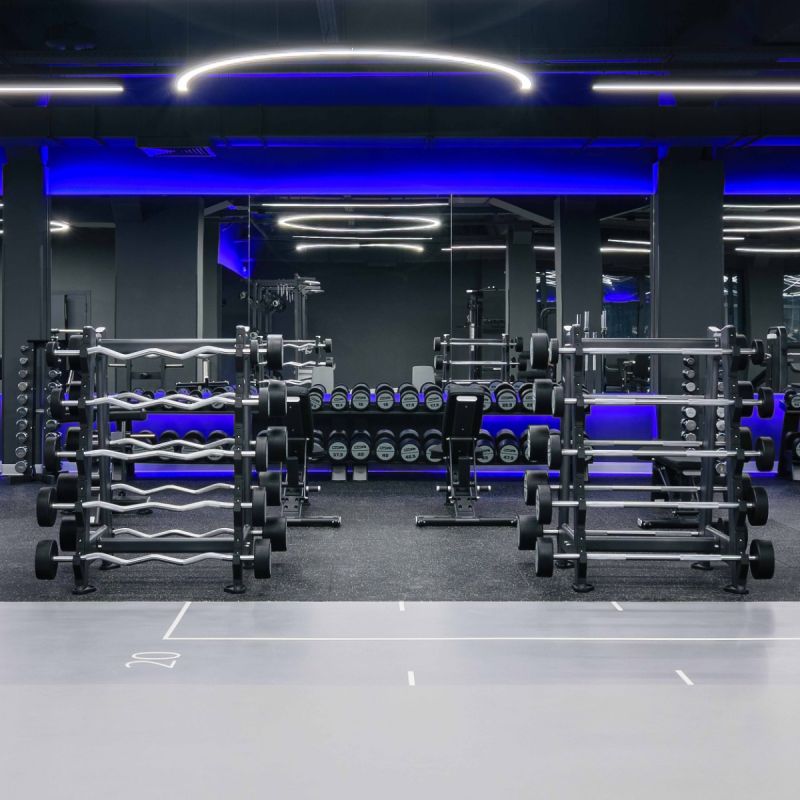 Набор прямых полиуретановых штанг LEVEL (шаг 5 кг, 5 шт) PROFI-FIT 10-30 кг