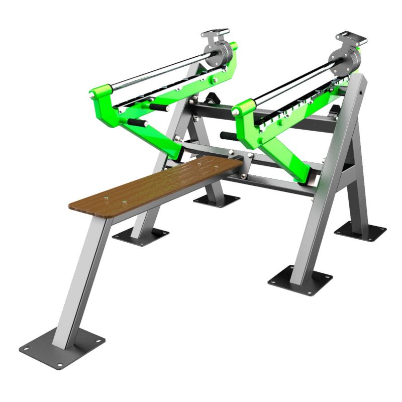 F-2800 Уличный тренажер Жим лежа с переменной нагрузкой ZAVODSPORTA