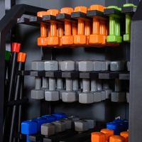 Гантель в виниловой оболочке, шестигранник PROFI-FIT 5 кг, синяя