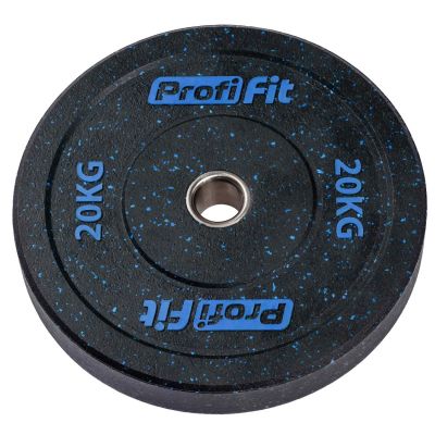 Диск для штанги HI-TEMP с цветными вкраплениями D51 мм PROFI-FIT 20 кг