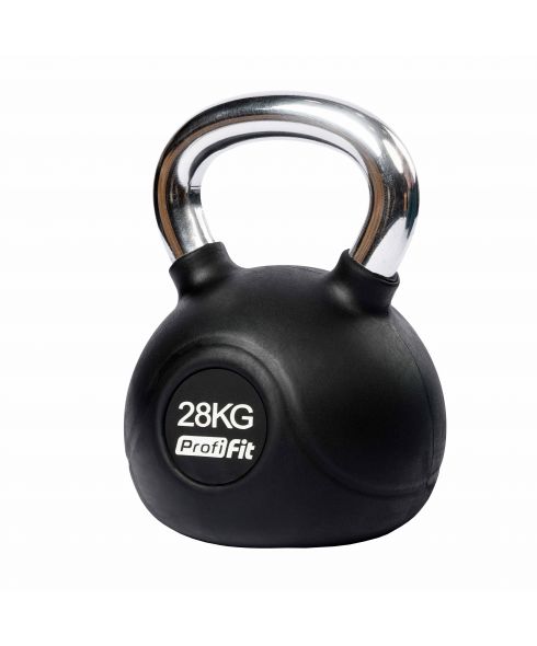 Гиря обрезиненная с хромированной ручкой PROFI-FIT 28 кг