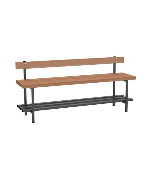 Скамья для раздевалок со спинкой 1,5 м ZAVODSPORTA
