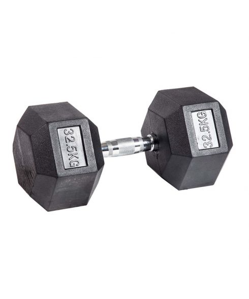 Гантель гексагональная обрезиненная PROFI-FIT 32,5 кг