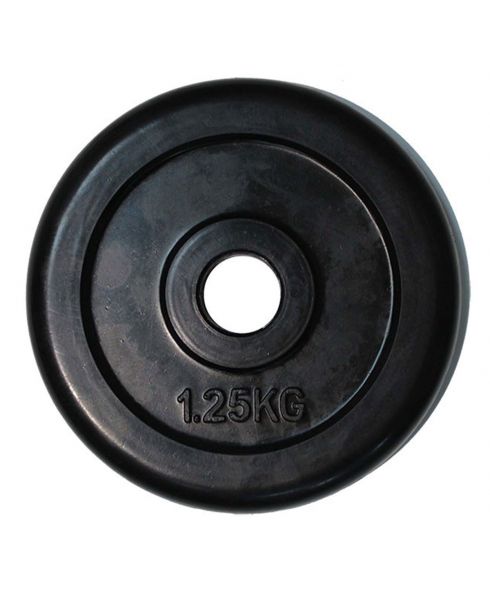 Диск обрезиненный классический, черный D26 мм PROFI-FIT  1,25 кг